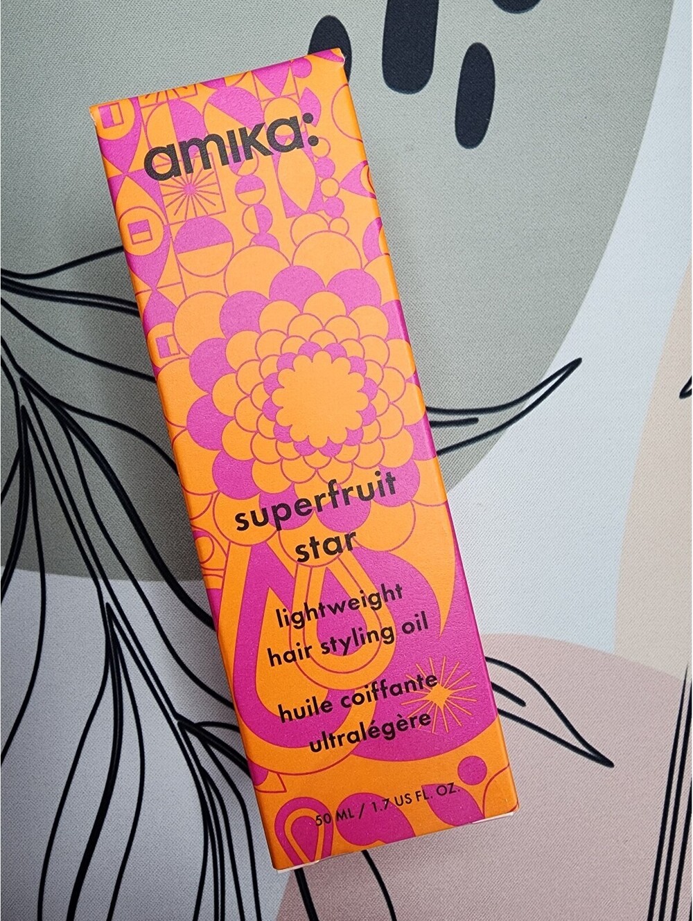 amika Superfruit Star Lightweight Hair Styling Oil Full Size 1.7 Oz